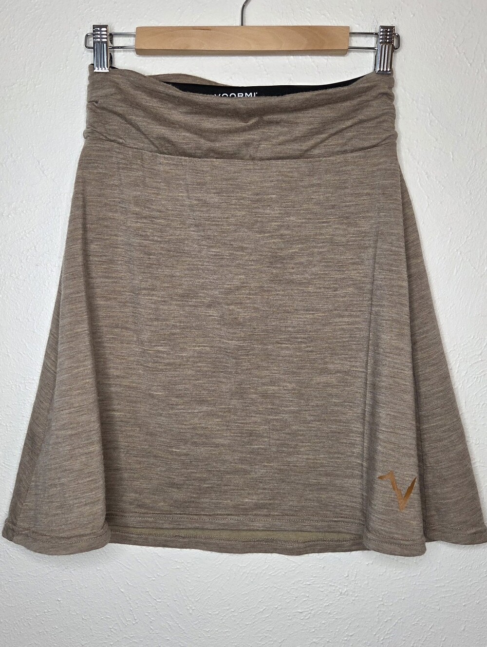 VOORMI Wool Blend Skirt Made in USA Medium Tan Stretch Outdoor